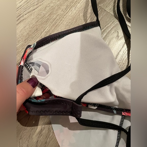 Tropical Floral on Black Bikini bathing suit - Picture 4 of 7